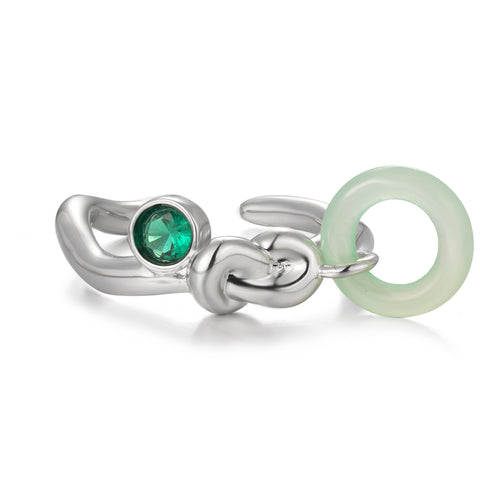 Emerald Enso Ring