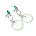 Jade Orbit Drop Earrings